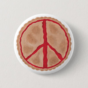 Badge Rond 5 Cm Boutons à tarte à tarte pour signe de paix cerise