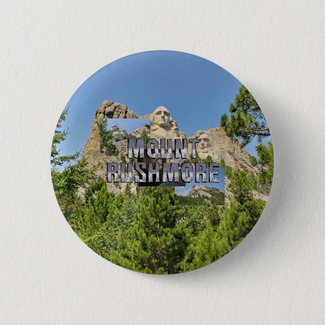 Badge Rond 5 Cm Boutons ABH Mount Rushmore (Devant)