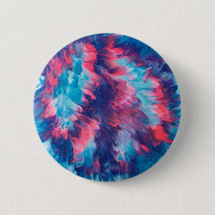 Badge Rond 5 Cm Boutons Abstraits pour la paix rose violet soufflé