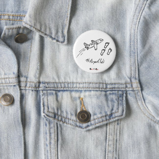 Badge Rond 5 Cm Boutons "Aéroport Yeti"