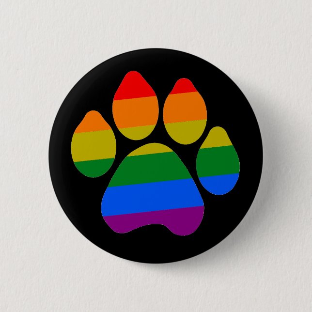 Badge Rond 5 Cm Boutons arc-en-ciel (Devant)