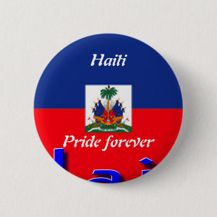 Badge Rond 5 Cm Boutons arrière du drapeau d'Haïti