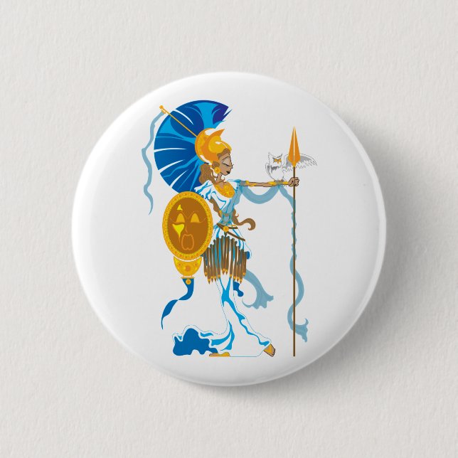 Badge Rond 5 Cm Boutons Athena (Devant)