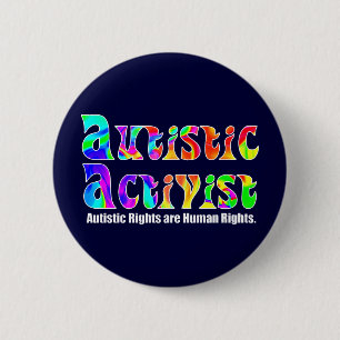 Badge Rond 5 Cm Boutons autistes d'activiste (couleur)