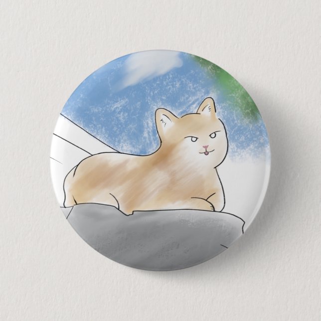Badge Rond 5 Cm boutons chat (Devant)