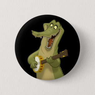 Badge Rond 5 Cm Boutons d'alligator de Banjo-Strummin'