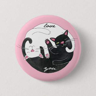 Badge Rond 5 Cm Boutons d'amour de chat