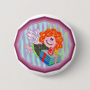 Badge Rond 5 Cm Boutons d'ange