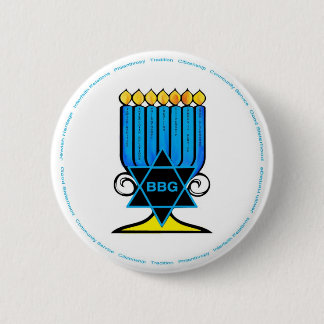 Badge Rond 5 Cm Boutons de BBG Menorah !