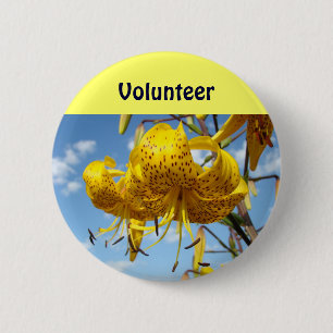 Badge Rond 5 Cm Boutons de bénévolat Bouton de bénévolat Floral Ly