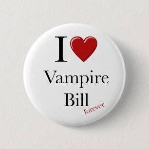 Badge Rond 5 Cm Boutons de Bill de vampire du coeur I