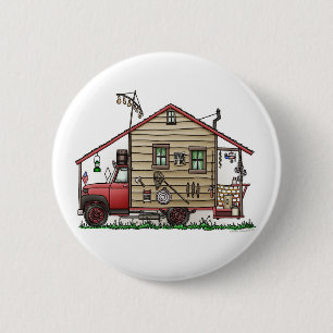 Badge Rond 5 Cm Boutons de campeur de montagnard de plouc