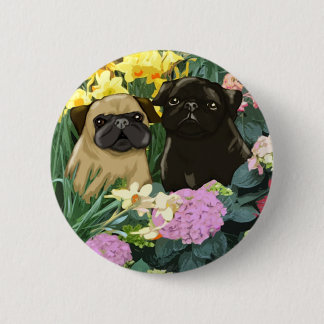 Badge Rond 5 Cm Boutons de Carlins de printemps précieux