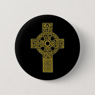Badge Rond 5 Cm Boutons de croix celtique
