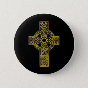 Badge Rond 5 Cm Boutons de croix celtique