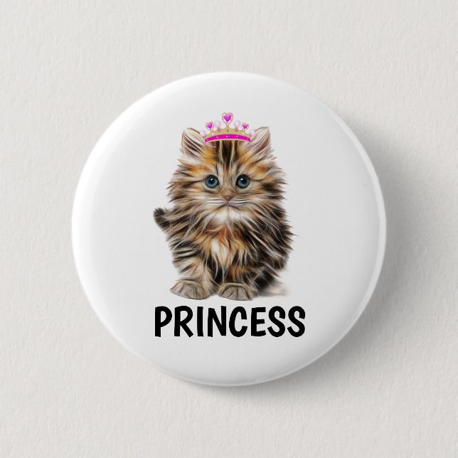 BADGE ROND 5 CM BOUTONS DE CUISINE PRINCESS CAT (Devant)
