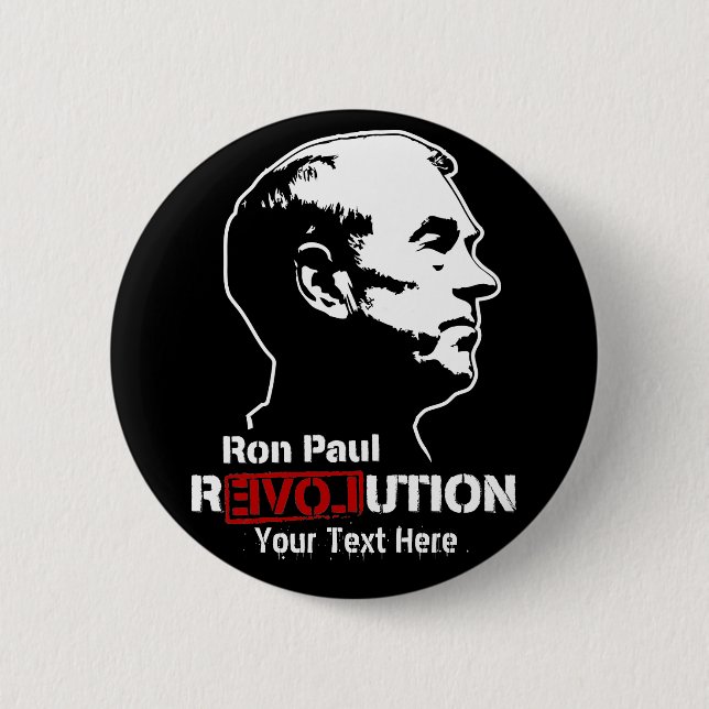 Badge Rond 5 Cm Boutons de Custopmizable de révolution de Ron Paul (Devant)