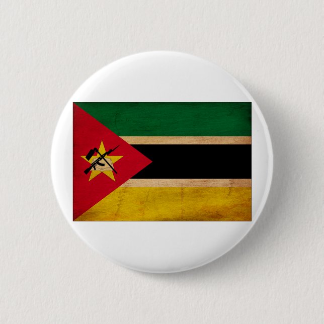 Badge Rond 5 Cm Boutons de drapeau de la Mozambique (Devant)