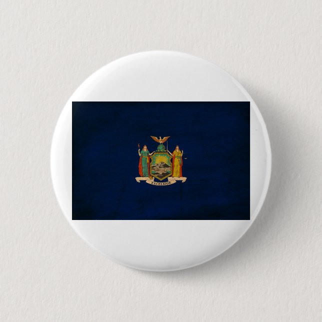 Badge Rond 5 Cm Boutons de drapeau de New York (Devant)