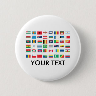 Badge Rond 5 Cm Boutons de drapeau du monde