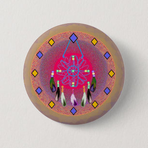 Badge Rond 5 Cm Boutons de Dreamcatcher