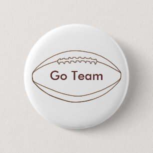 Badge Rond 5 Cm Boutons de football de l'équipe Allez en contour