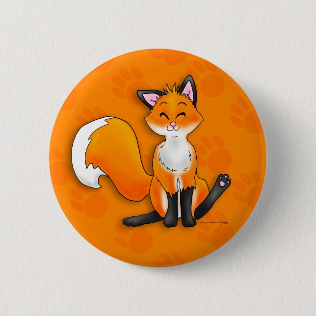Badge Rond 5 Cm Boutons de Fox (Devant)