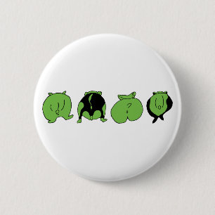 Badge Rond 5 Cm Boutons de hamster vert