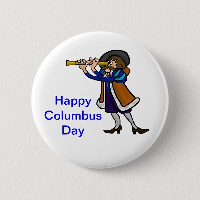 Badge Rond 5 Cm Boutons de jour de Columbus (Devant)
