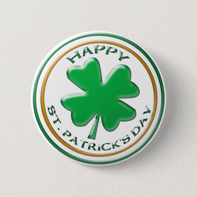 Badge Rond 5 Cm Boutons de Jour de la Saint Patrick (Devant)