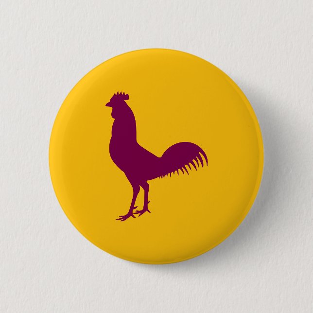 Badge Rond 5 Cm Boutons de la fierté du coq (Devant)