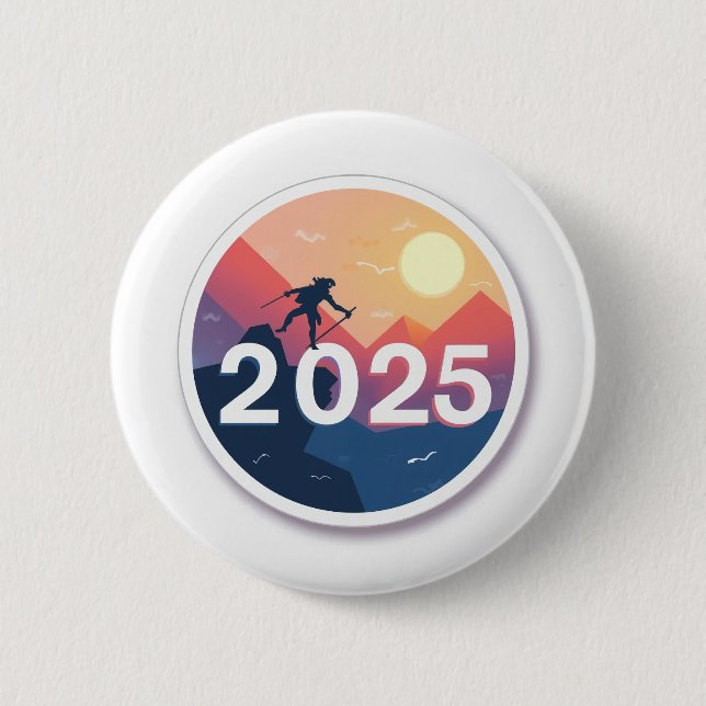 Badge Rond 5 Cm Boutons de logo 2025 (Devant)