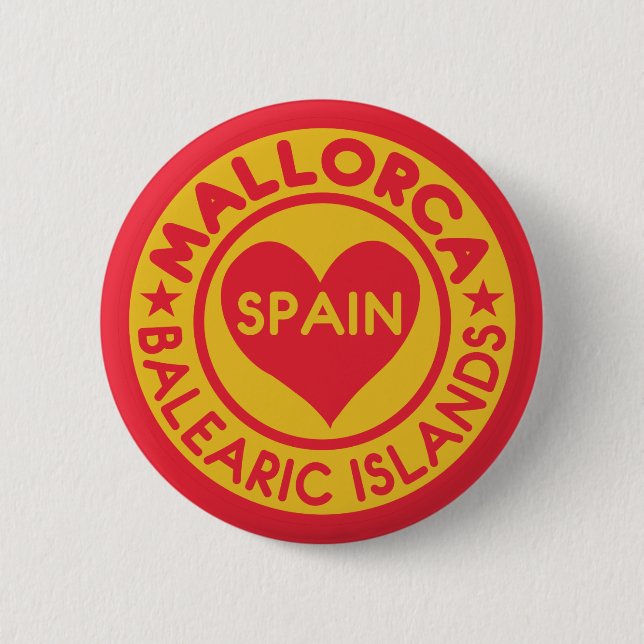 Badge Rond 5 Cm Boutons de MAJORQUE Espagne (Devant)