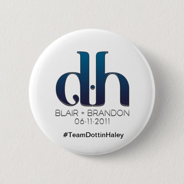Badge Rond 5 Cm Boutons de monogramme (Devant)