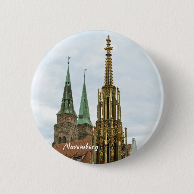 Badge Rond 5 Cm Boutons de Nuremberg (Devant)