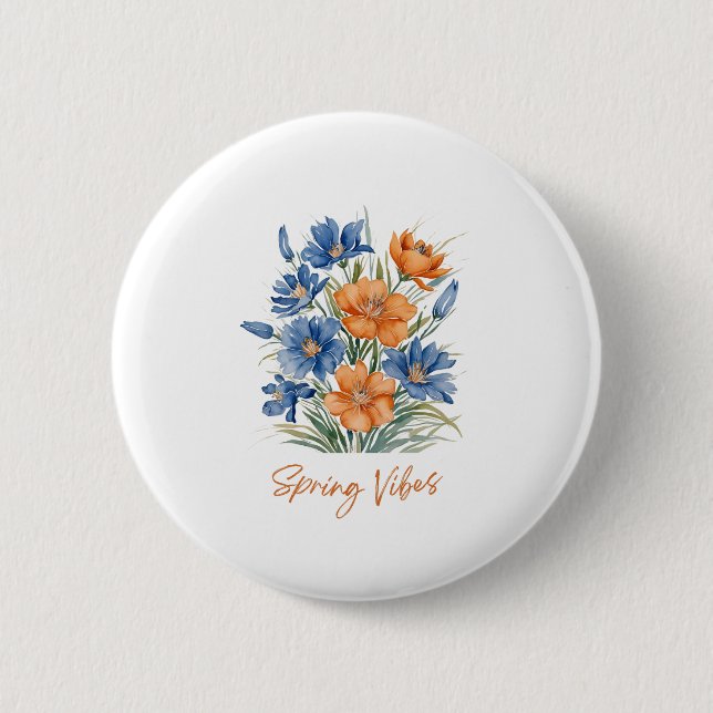 Badge Rond 5 Cm Boutons de printemps (Devant)
