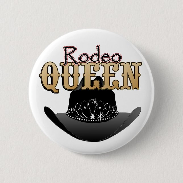 Badge Rond 5 Cm BOUTONS de reine de rodéo (Devant)