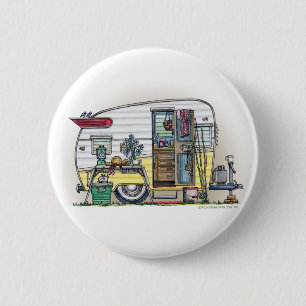 Badge Rond 5 Cm Boutons de remorque de campeur de Shasta