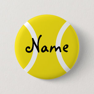 Badge Rond 5 Cm Boutons de tennis avec le nom personnalisable