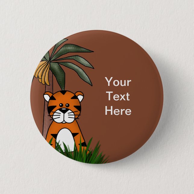 Badge Rond 5 Cm Boutons de tigre (Devant)