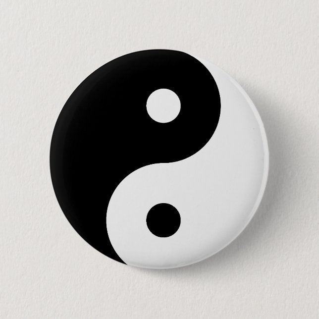 Badge Rond 5 Cm Boutons de Yin Yang (Devant)
