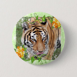 Badge Rond 5 Cm Boutons décoratifs de tigre