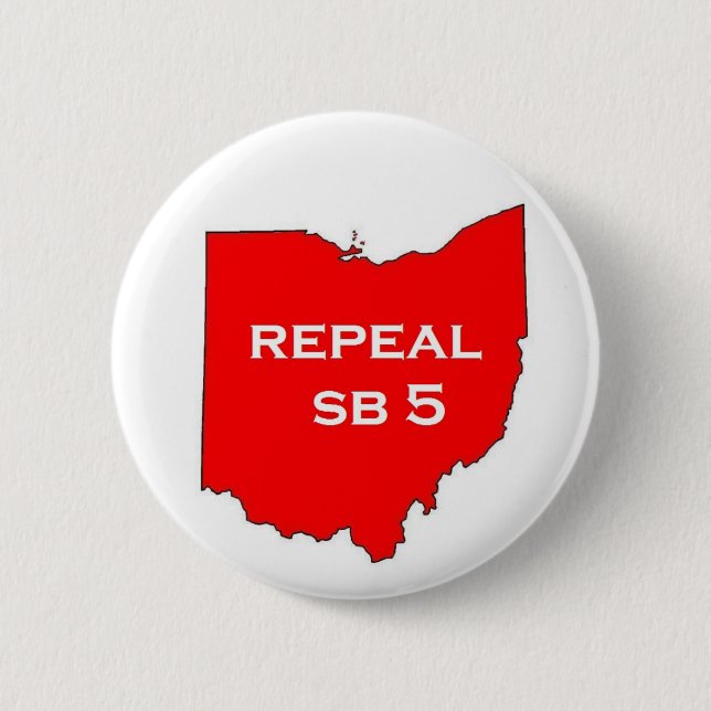 Badge Rond 5 Cm Boutons d'électeur de l'Ohio SB5 d'abrogation (Devant)