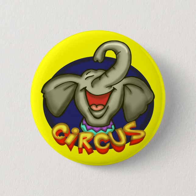 Badge Rond 5 Cm Boutons d'éléphant de cirque (Devant)