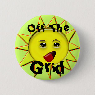 Badge Rond 5 Cm Boutons d'énergie solaire