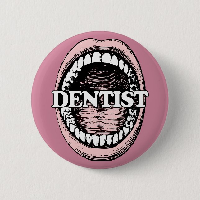 Badge Rond 5 Cm Boutons dentistes (Devant)