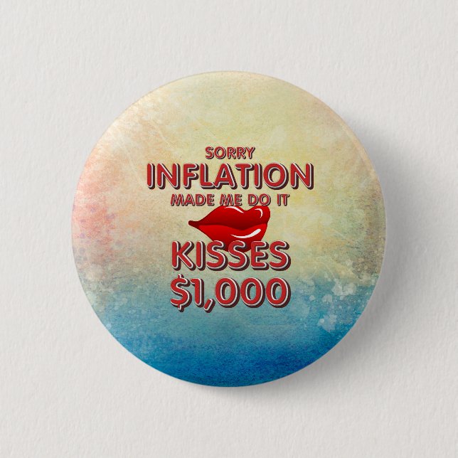 Badge Rond 5 Cm Boutons d'inflation TEE Kiss (Devant)