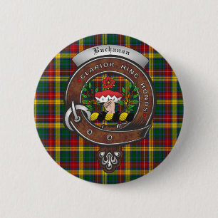 Badge Rond 5 Cm Boutons d'insigne du clan Buchanan