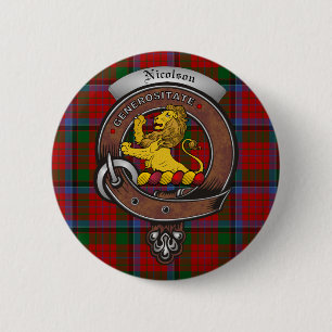 Badge Rond 5 Cm Boutons d'insigne Nicolson Clan