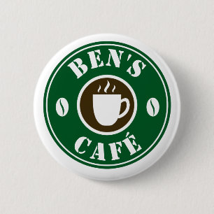 Badge Rond 5 Cm Boutons d'insigne rond de nom de café barista pers